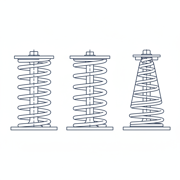 Ventilfjädrar i olika storlekar – illustration