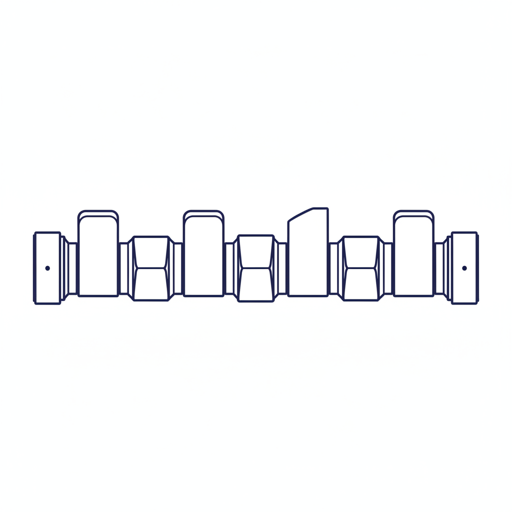 Kamaxel med olika lobprofiler – illustration