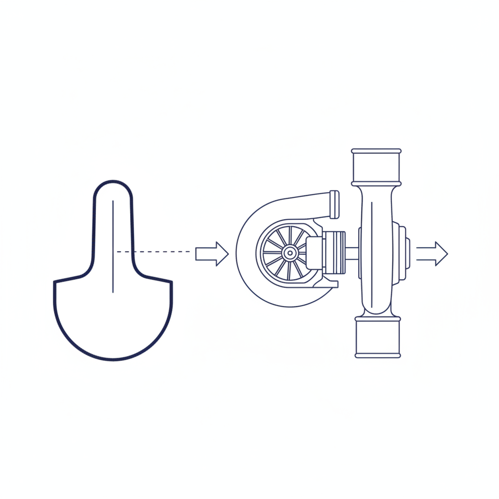 Kamaxel och turbo – illustration